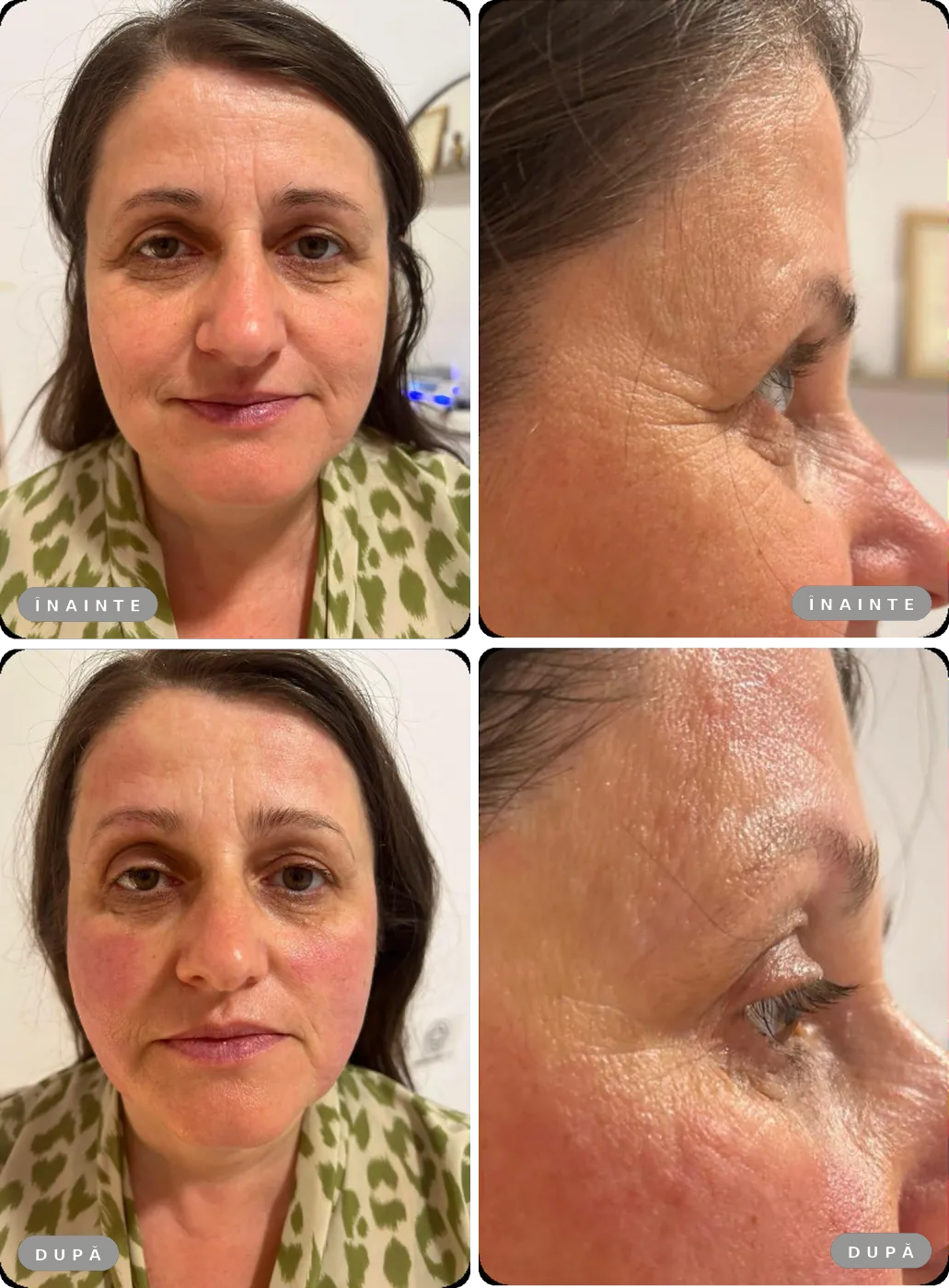 Rezultat real înainte și după, HIFU Full Face